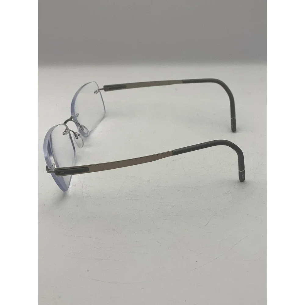 Silhouette Eyeglasses 5555 55-19-140 Gold Rimless Square Frameless Men Titanium